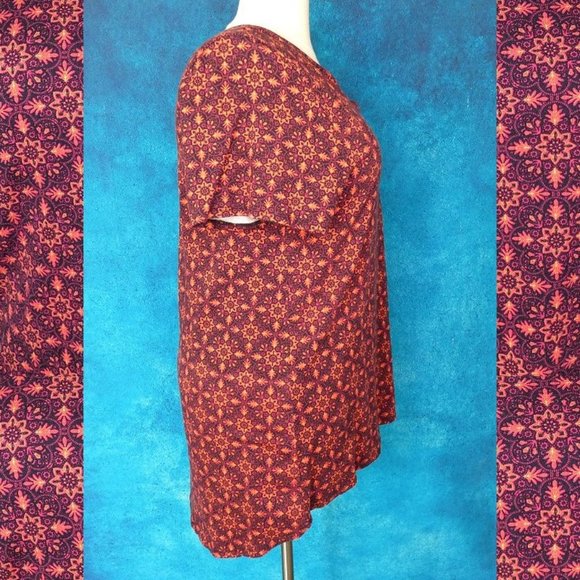 LulaRoe Orange Black Classic Tee 3XL - Picture 6 of 8